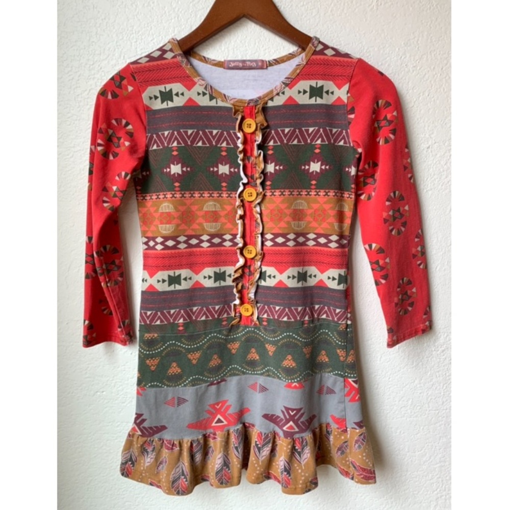 Jelly the Pug Tribal Collection “Tribal Darcy Knit Dress” Size 10
